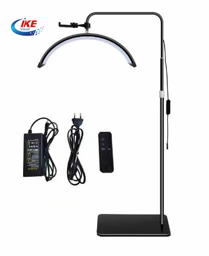 23 Inch Beauty Salon Eyebrow Tattoo Lighting LED Half Moon Eyelash Photographic Work Table Arch Floor Lamp