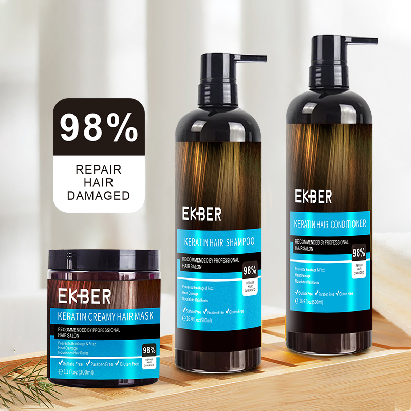 Private Label Natural Coconut Organic The Keratin Hair Treatment Sulfate Free Shampoo and Conditioner Set Hair Care Set