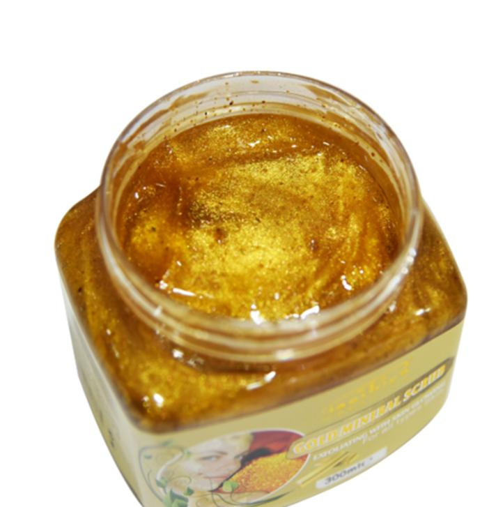 Private Label Gold Mineral Scrub Cleansing, Scars, Wrinkles, Exfoliate Moving Skin Care