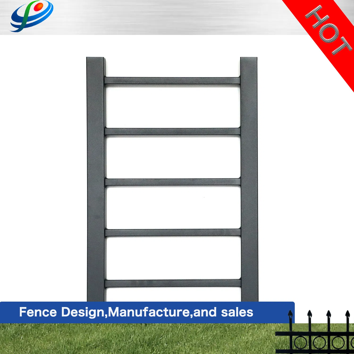 Wholesale Steel Aluminum Metal Fence Garden Courtyard Security Fence