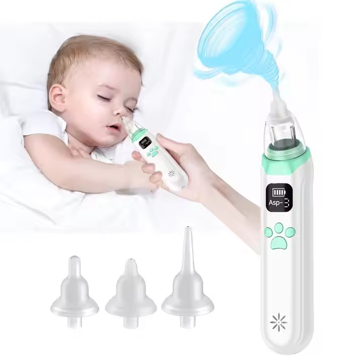 Hot Selling Low Noise Nose Cleaner 3 Gears Suction Electric Baby Nasal Aspirator
