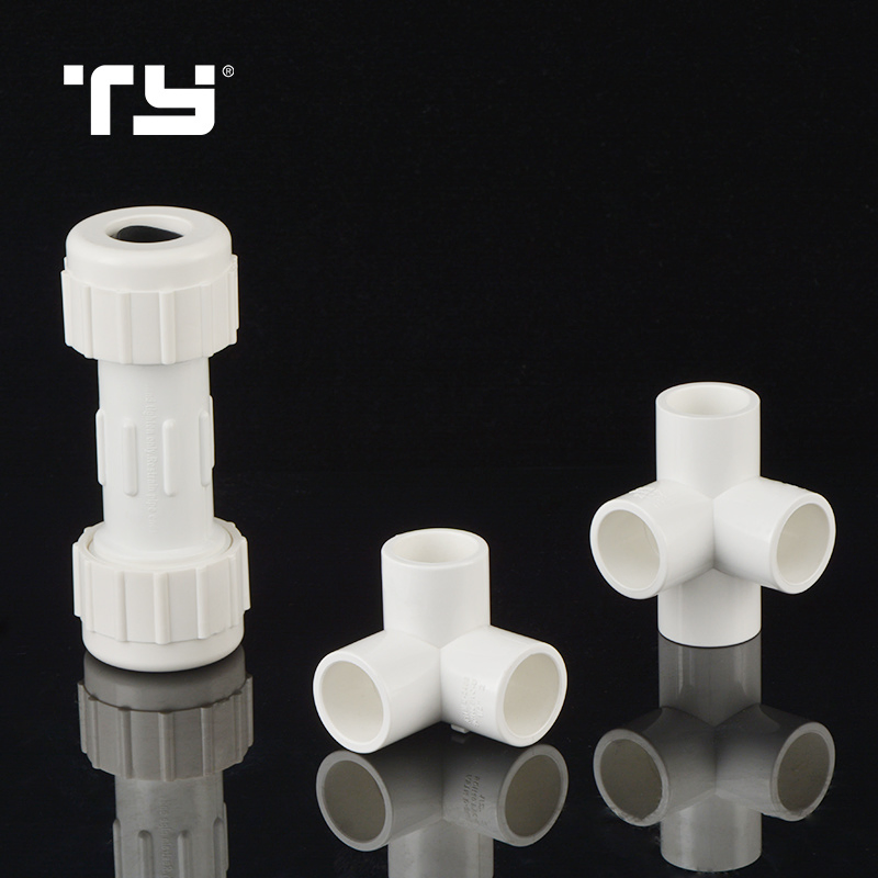 Schedule 40 PVC CPVC Plastic HDPE Sch40 Pipe Tube Plumbing Tee Elbow Couping Female Male Adapter Fitting