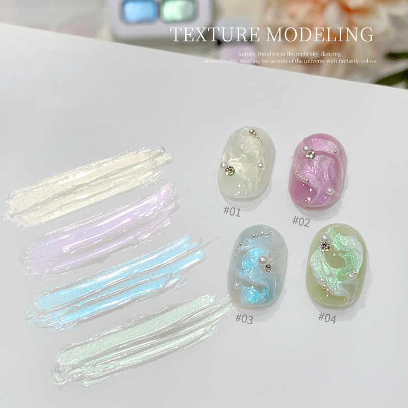 Kerui Newest 9 Colors OEM Aurora Thick Painting Gel Polish Gradient Pat