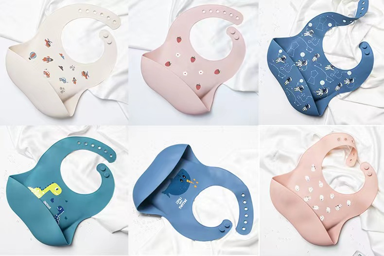 Baby Weaning Feeding Silicone Bib