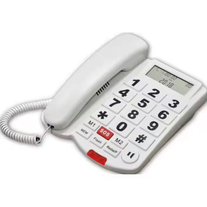 Senior-Friendly Dial Phone with Large Buttons and Caller ID