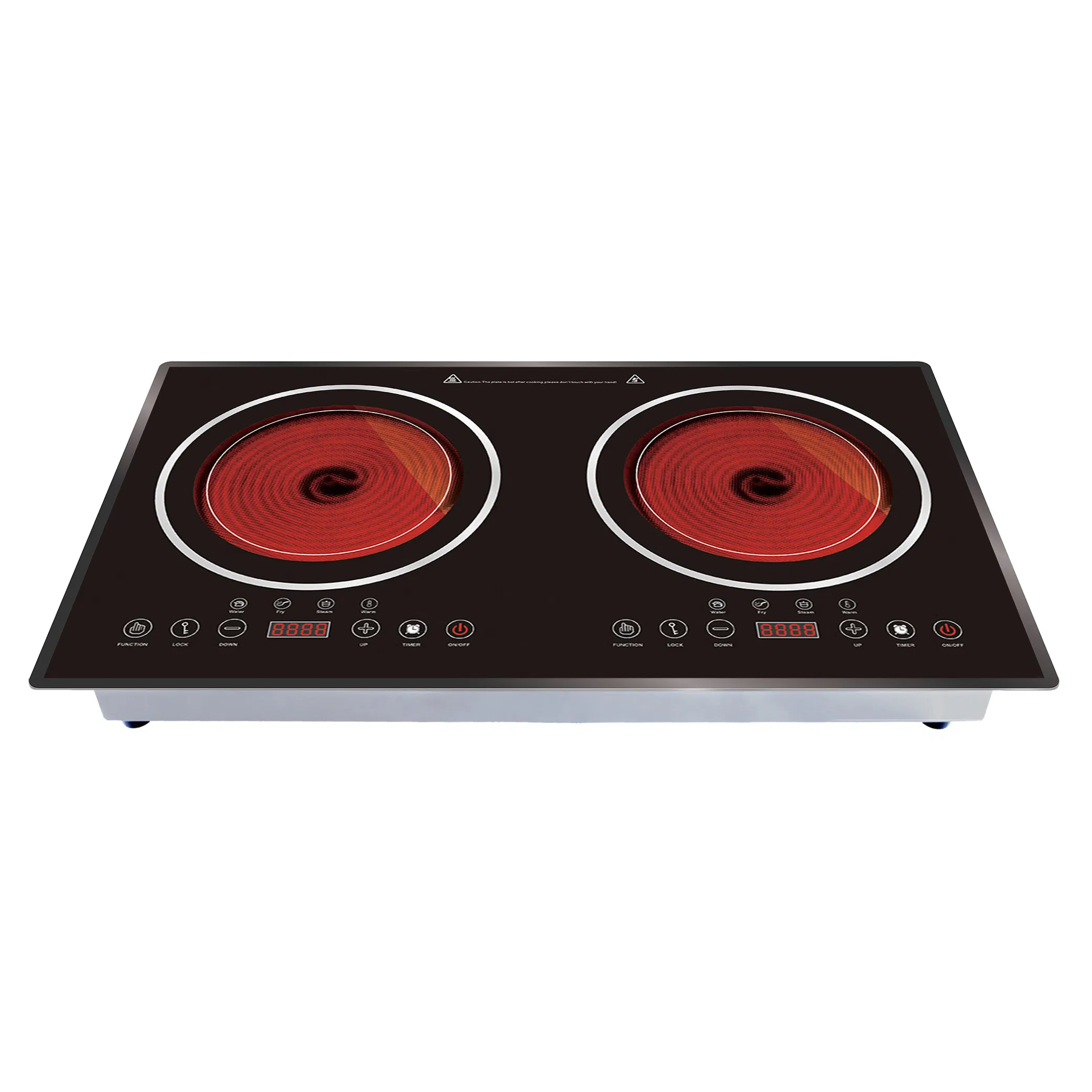 Built-in or tabletop soft touch screen double infrared cooker available