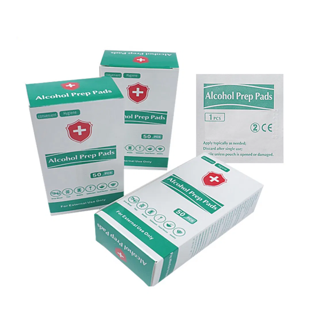 Disinfection Use External Only Wipes Isopropyl Pad Rubbing Prep Pads Swabs 70% Ethyl Alcohol