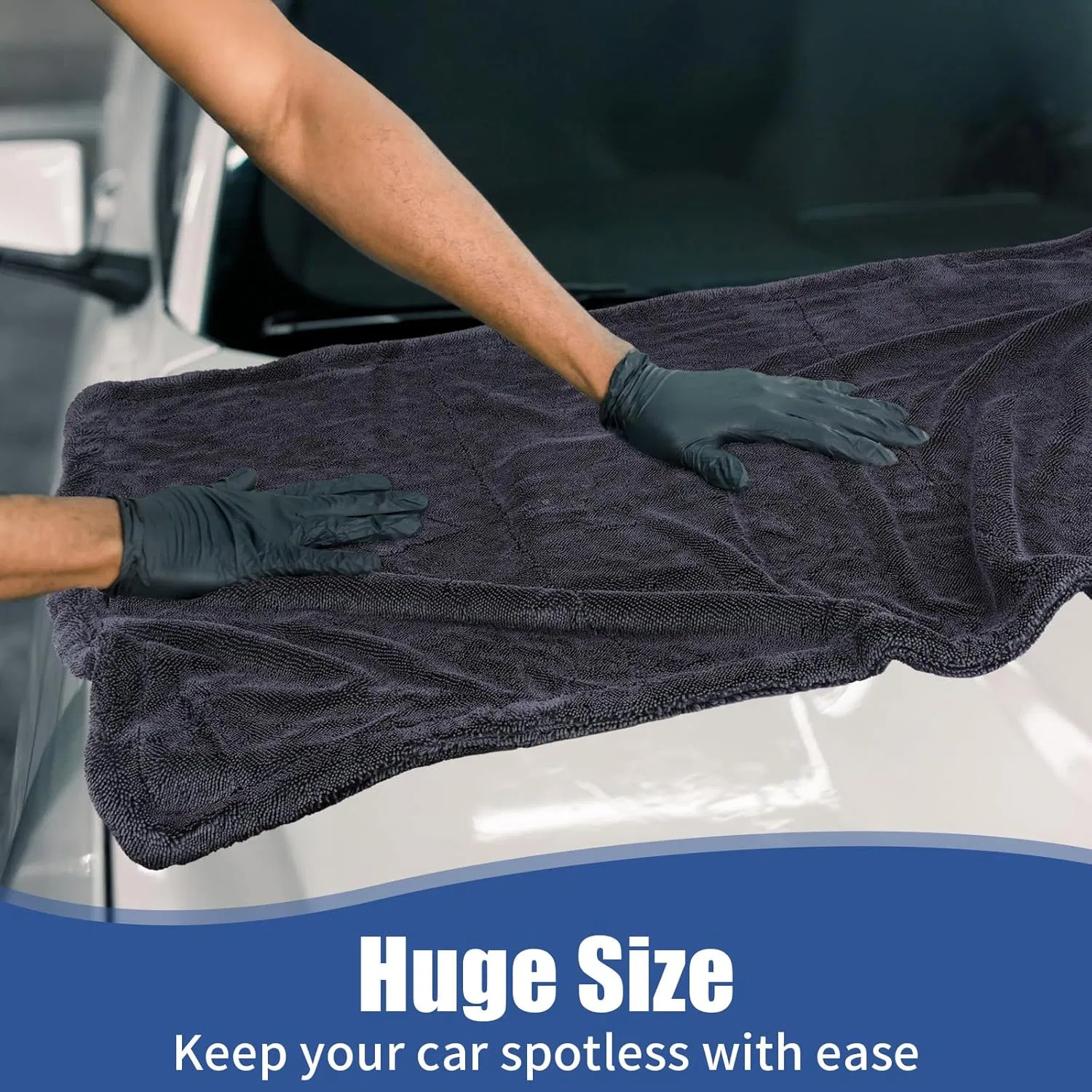 36"X24" 1100GSM Double-Sided Towel - Ultra-Plush Car Detailing Cloth