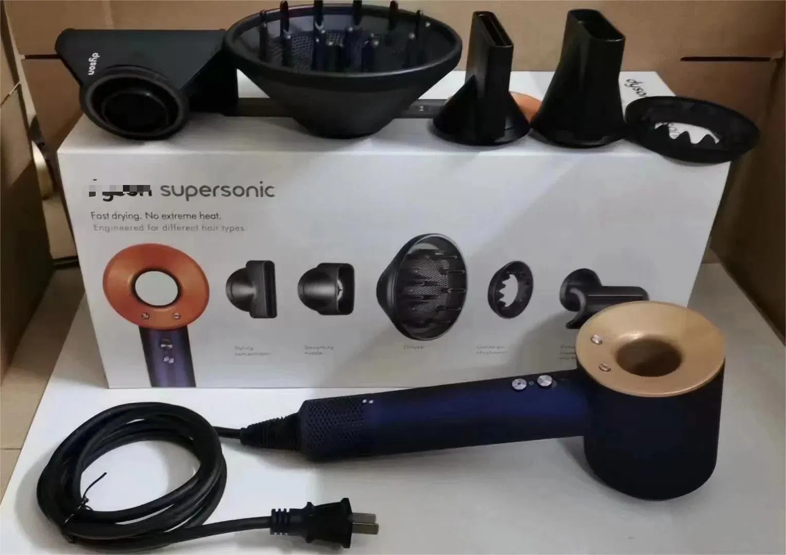 Powerful Fast Drying Hair Dryer Low Noise Portable High Speed Ionic Blow Dryer for Travel and Household