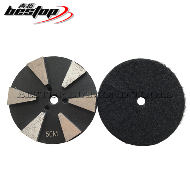 3" Concrete Grinding Pucks with Hook and Loop Backing