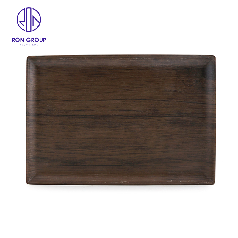 High Temperature Resistant Dense Amine Wood Grain Invincible Baking Long Square Plate