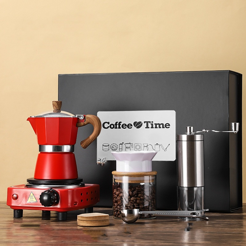 Wholesale Home Hand Brew Coffee Pot Set; Outdoor Hand Grinding Coffee Set