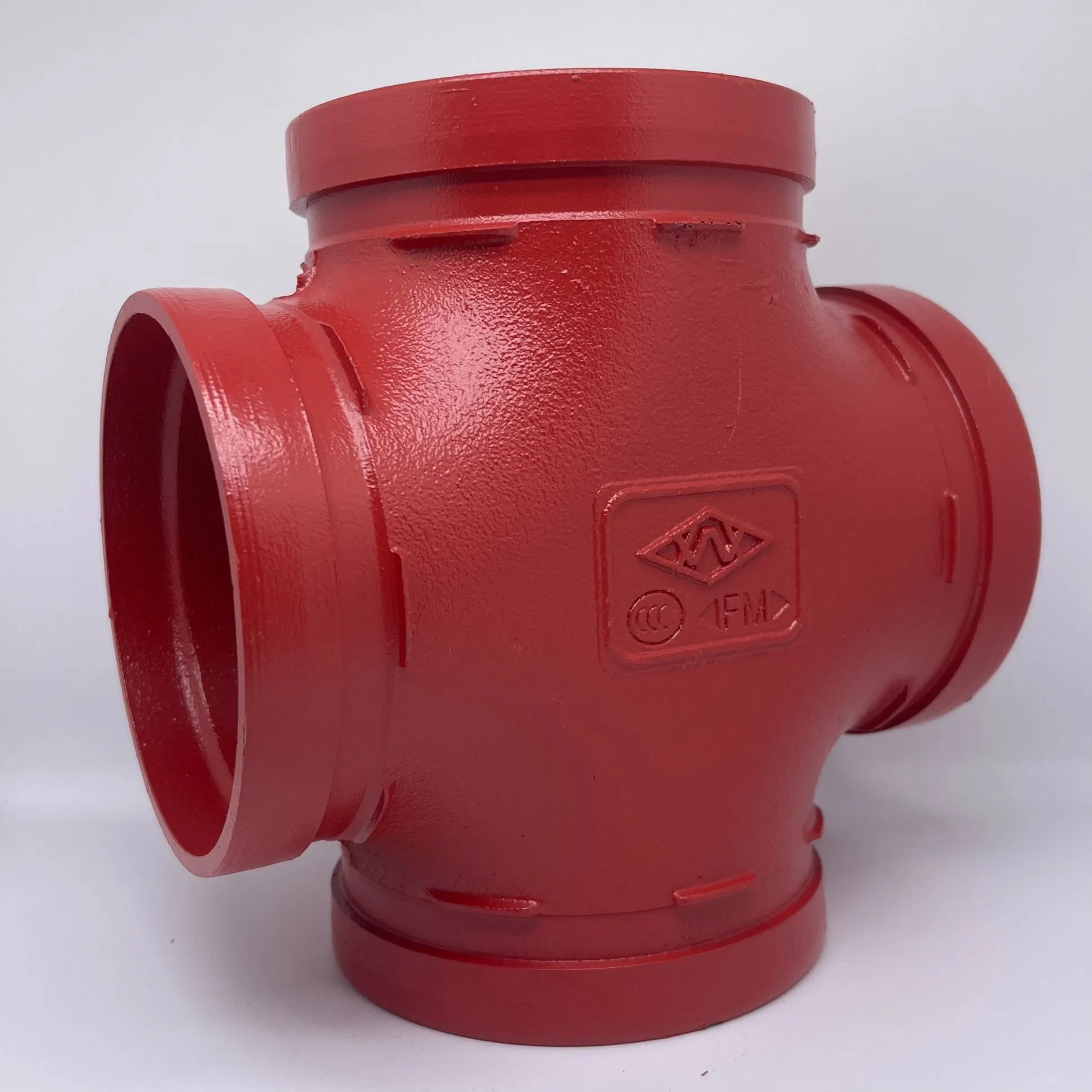 Grooved Ductile Iron Pipe Fitting Fire Control Elbow Tee Cross Coupling Cross