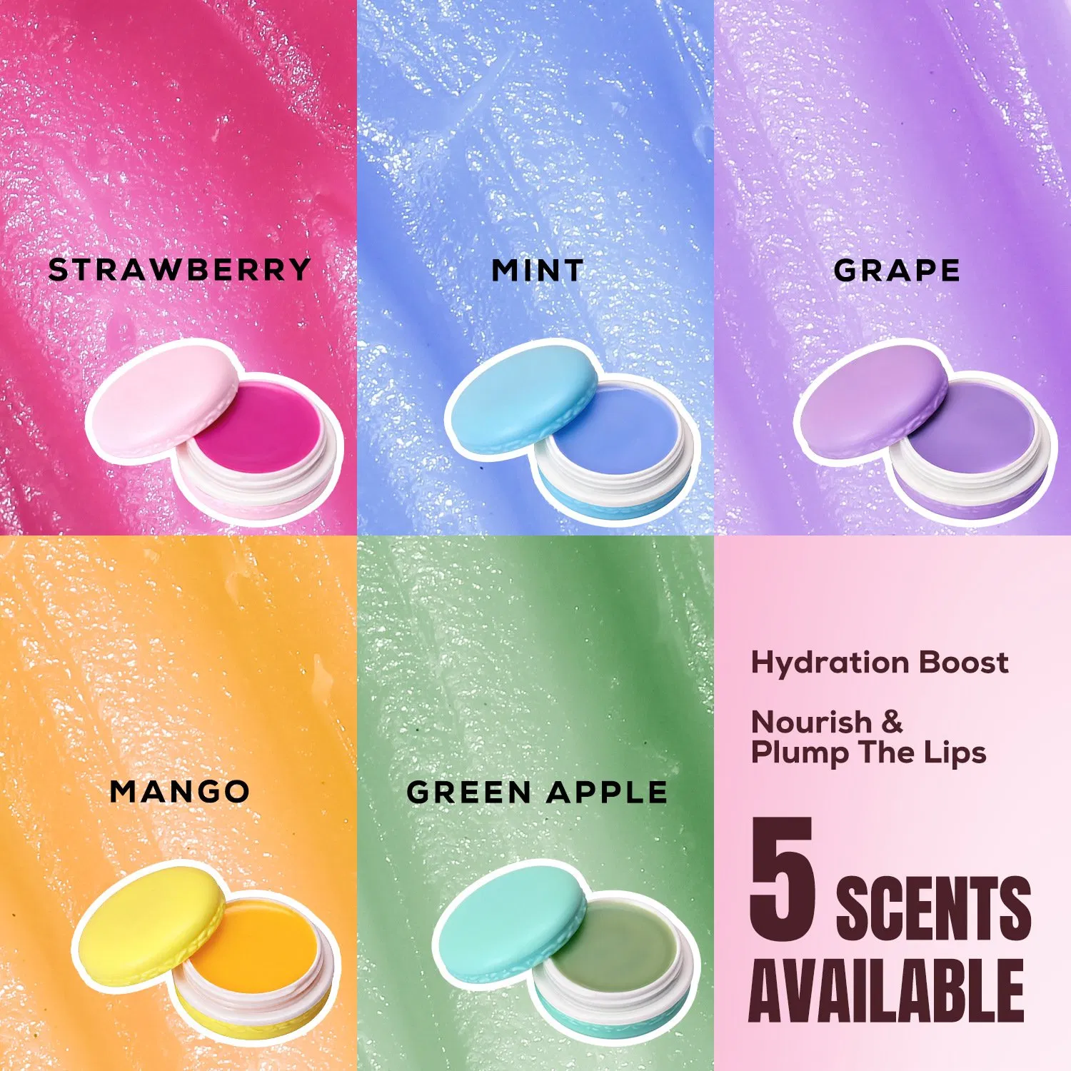 Organic Lip Balm Sets Moisturizing Vegan Cruelty-Free Makeup Macaron Lip Balm Gift Set Private Label