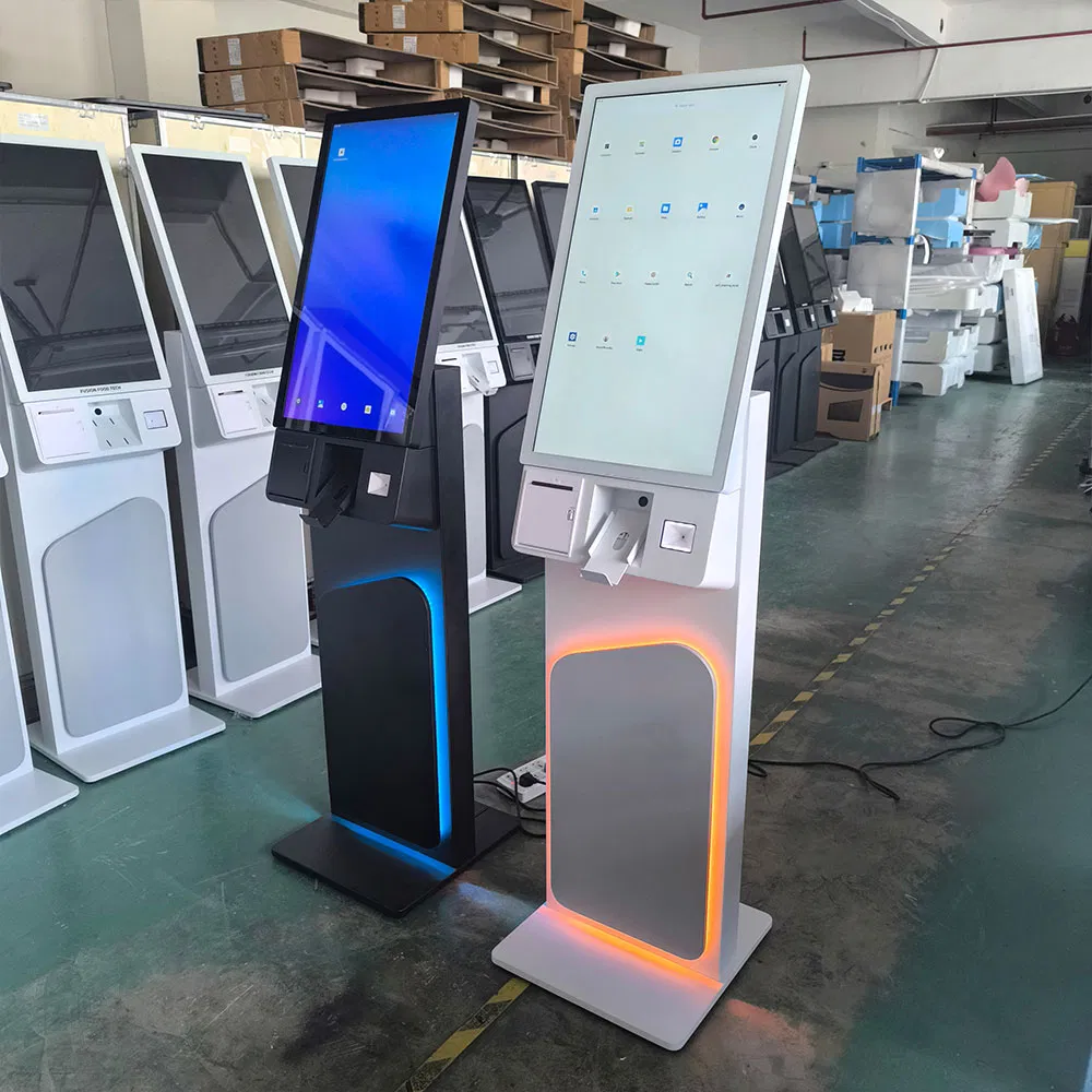 27 Inch Self Service Ordering Kiosk with Printer POS Stand Qr Code Payment Machine