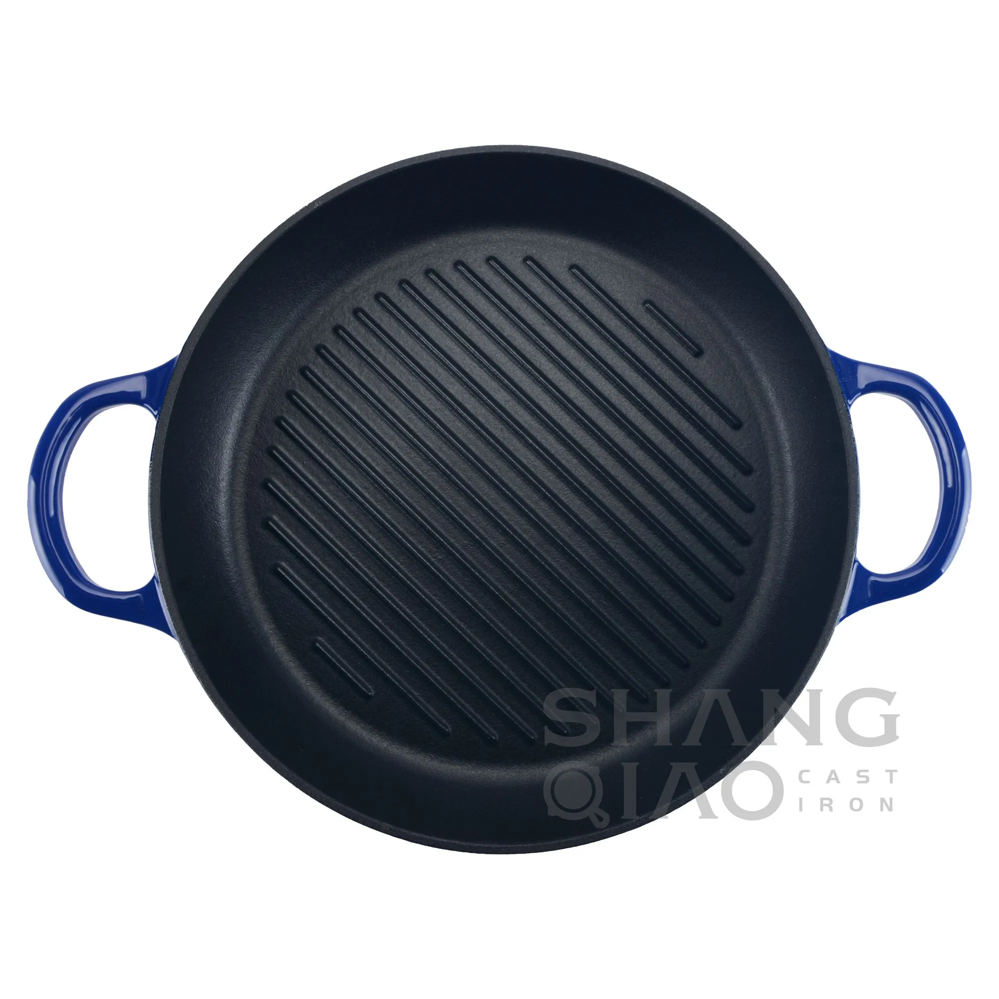 Enamel Cast Iron Grill Pan with Dual Handles Cast Iron Griddle
