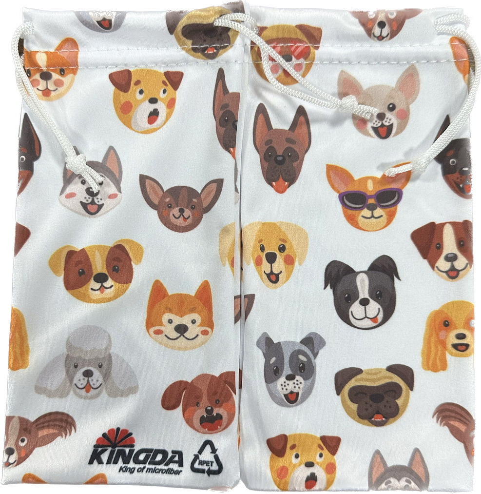 Grs/Reach Compliant Microfibre Sunglasses Pouch with Custom Logo Print