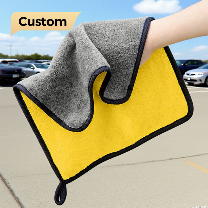 High Quality Custom Color Embroidery Logo Microfiber Quick Dry Cleaning Towel