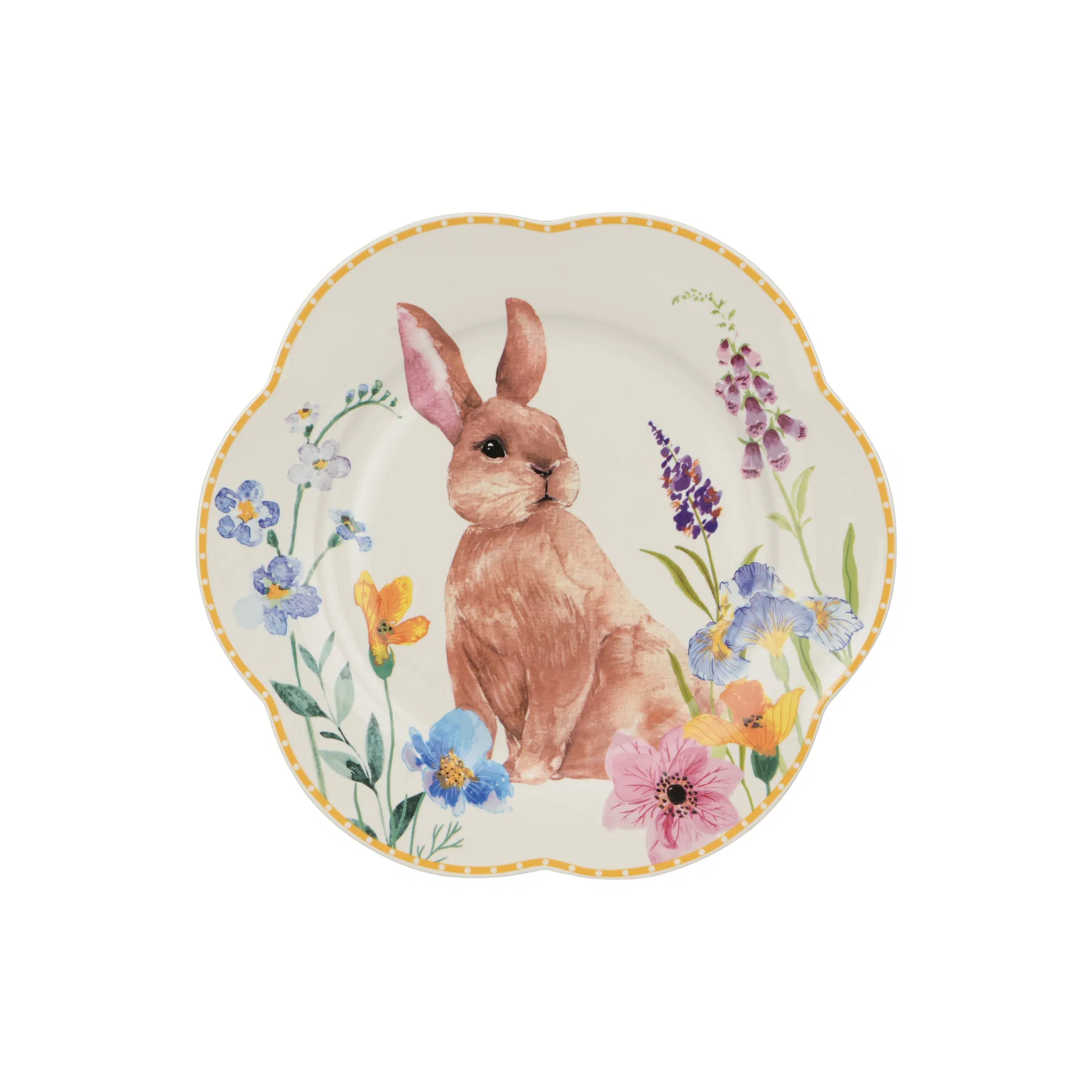 20-Piece OEM ODM Easter Day Bunny Design Ceramic Plate Porcelain Dinnerware Set