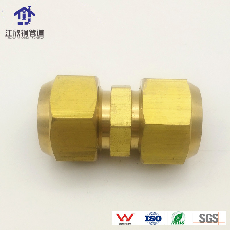 Refrigeration Brass Nut Air Conditioner Pipe Parts Brass Connection