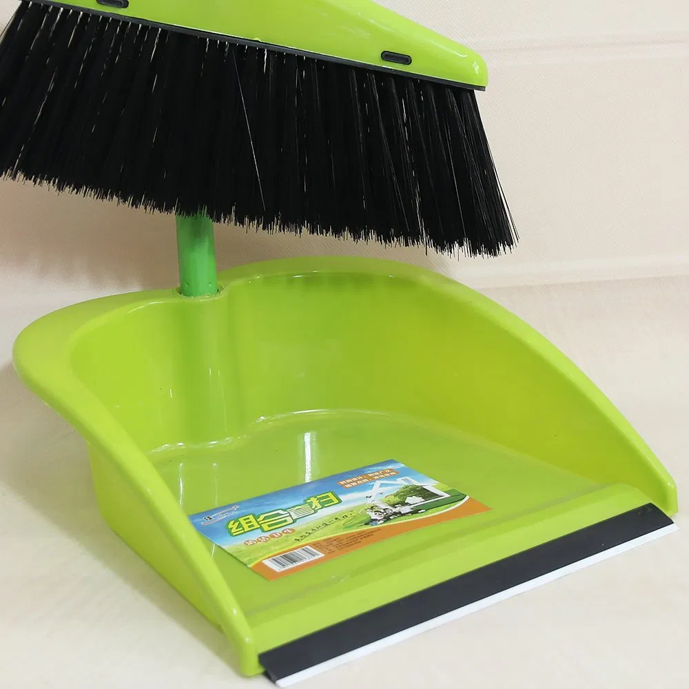 Jy1375 Ergonomic Soft Bristle Broom Set with Space Saving Round Hole Hanger
