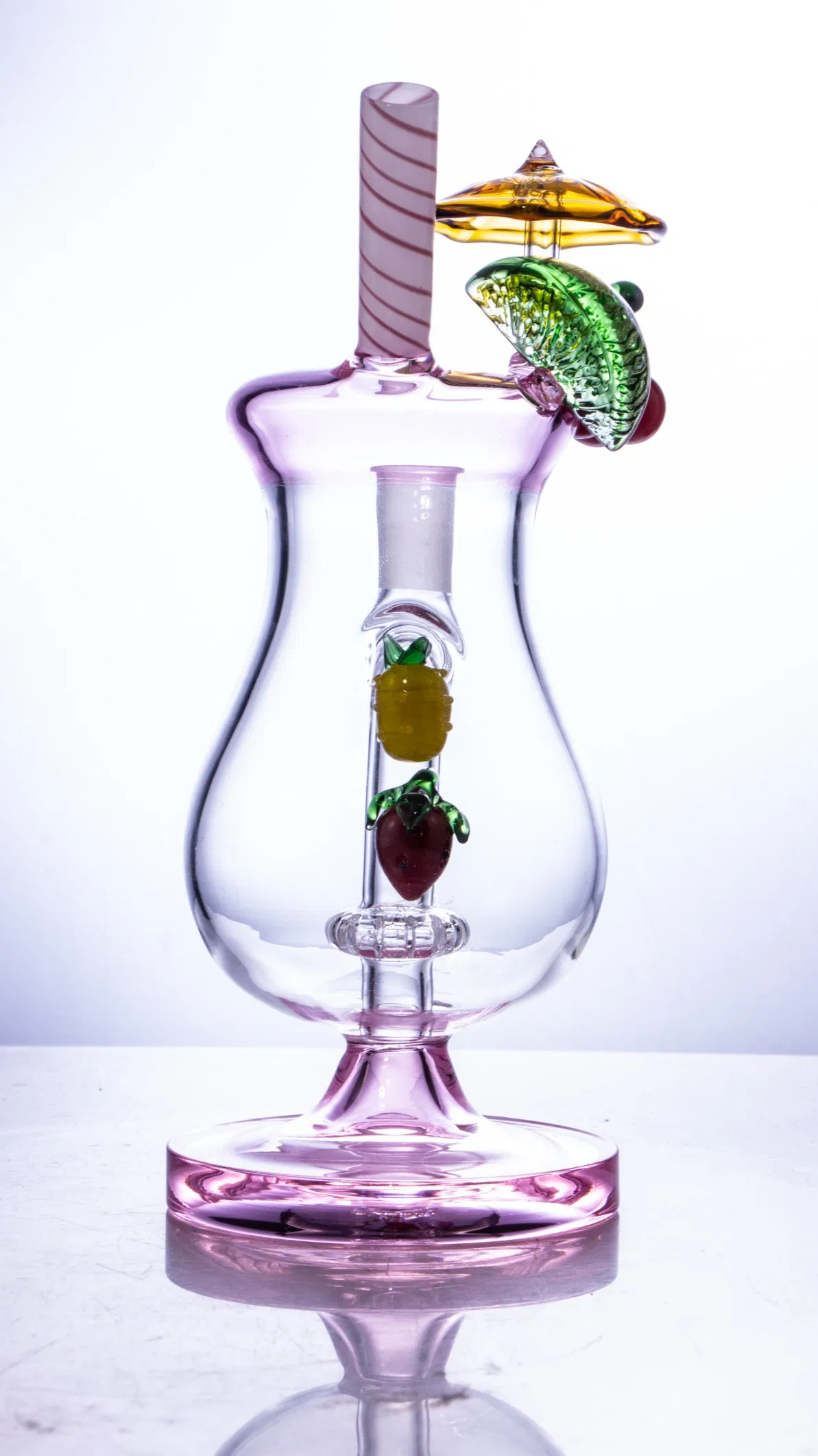Hawaiian Holiday Style Lovely Unique Styling Wine Glass Shape Glass Water Pipes on The New Hot Sale