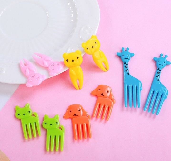Aohea Bento Accessories Cute Mini Skewers, Reusable Fruit Toothpicks for Lunch
