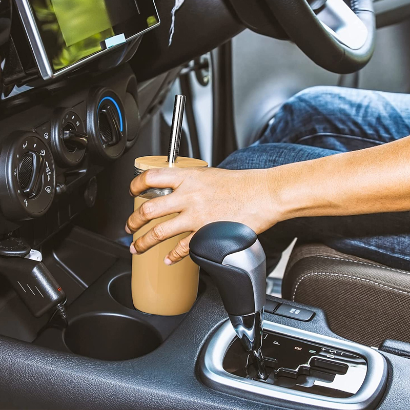 Hot Sale 24oz Clear Beer Beverage Cold Drinking Glass Cups with Lid and Straw