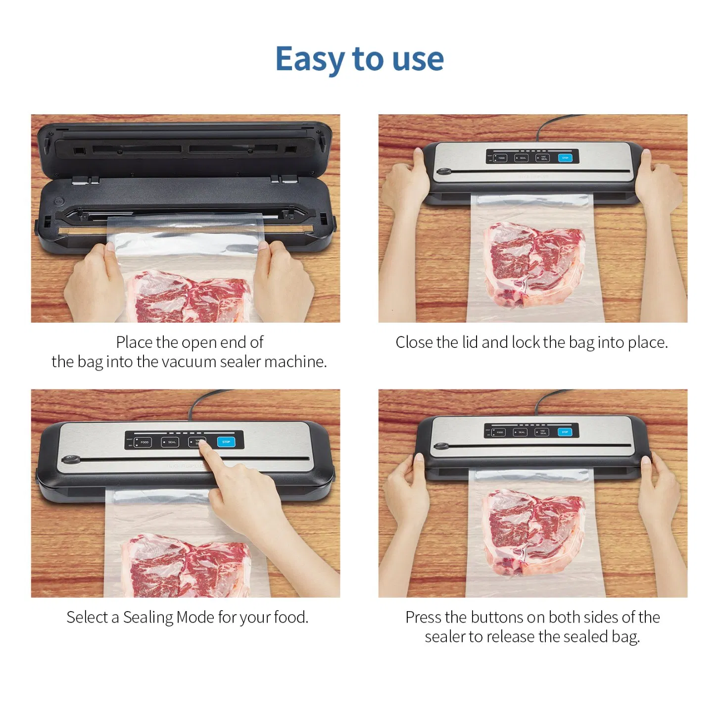 Inkbird Ink-Vs01 Easy to Clean Vacuum Sealer Machine with Full Starter Kit