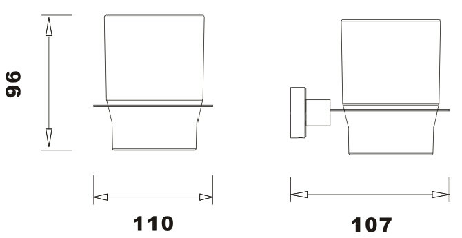 Держатель для стакана в ванную Contop, хром