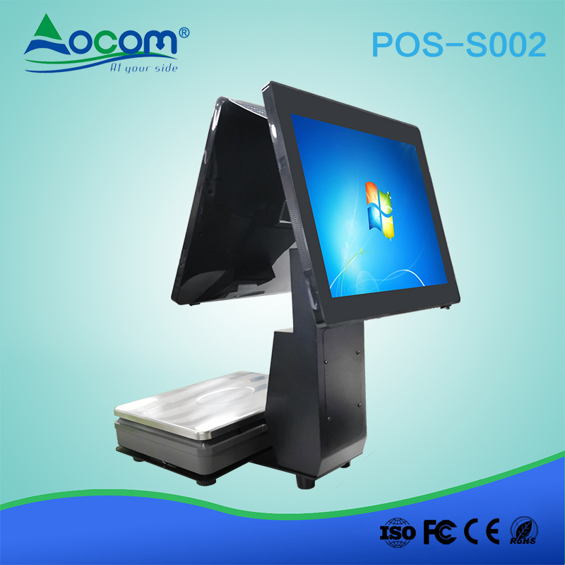 All in One POS PC Label Printing Scale with Printer