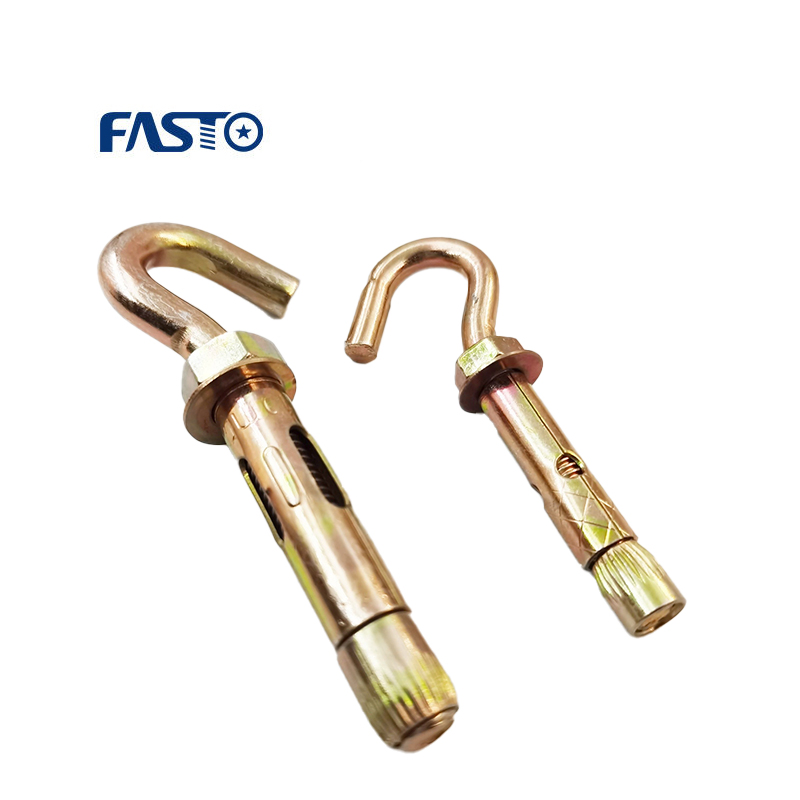 Анкерный болт с крюком M10, медное покрытие