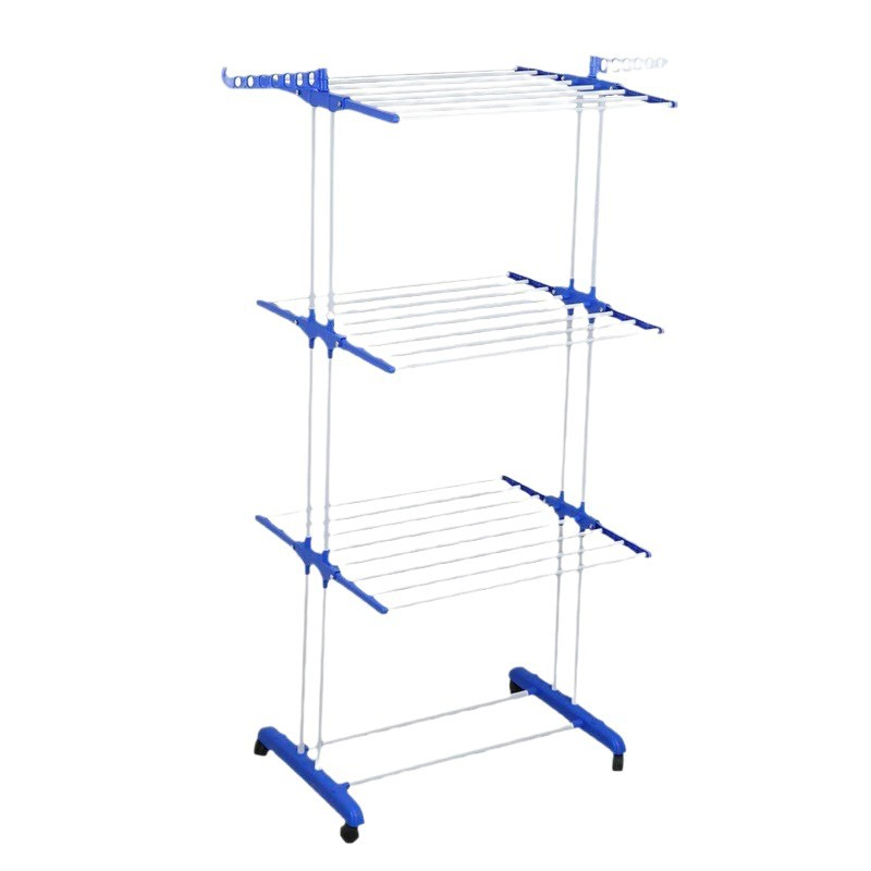 New Foldable Detachable Wheeled Drying Rack for Balcony and Living Room Use