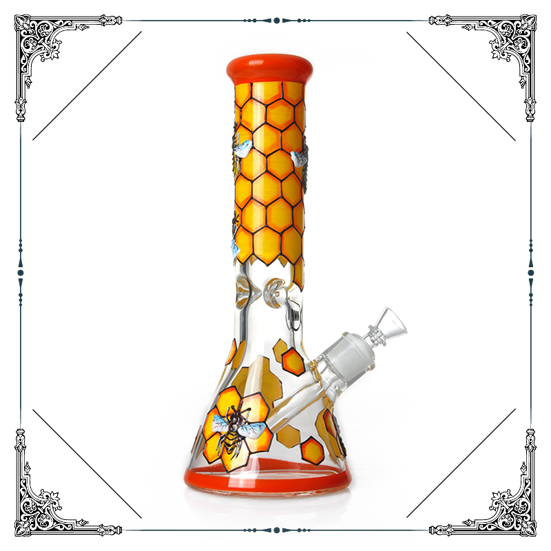 Hot-Sale Wholesale Artwork 3D Honeybee Design Glass Smoking Water Pipes