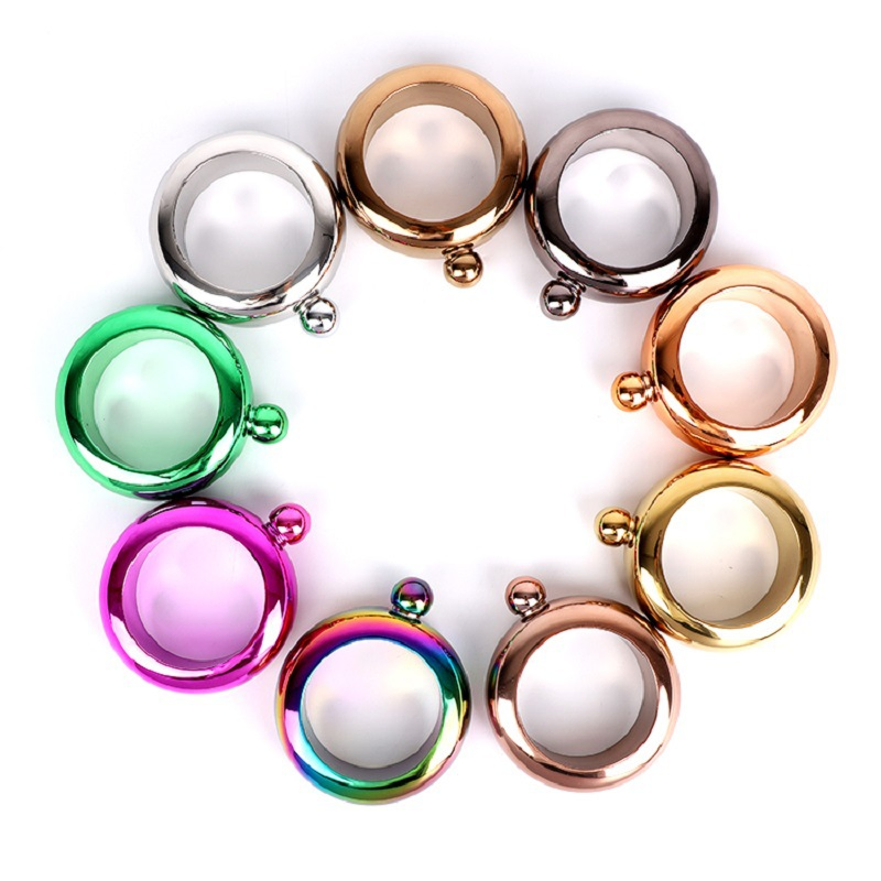 3.5oz Thickened Stainless Steel Portable Russian Wristband Wine Pot Metal Whiskey Bottle