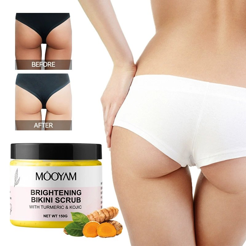 Kojic Acid & Turmeric Body Scrub Exfoliating Bikini Part Brightening White Cleanser