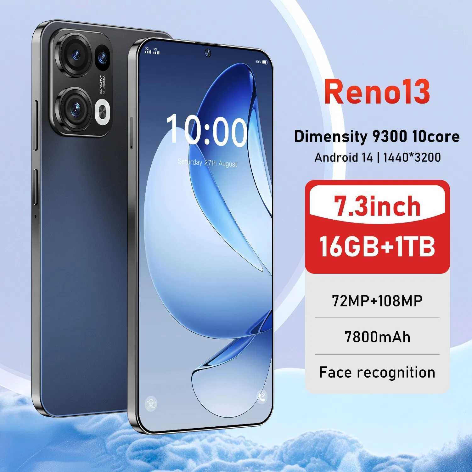 Phones Reno 13 PRO Smartphones for Reno 13 PRO 16GB+1tb 5g Dual SIM Cellphone Mobile Phone Original Smart Phone HD LCD 65W