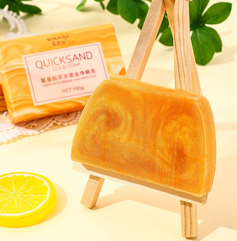 Online Wholesale and Retail 24K Gold Mite Cleaner Essential Oil Soap for Face Wash Body Anti-Mite Soap Essential Oil Soap