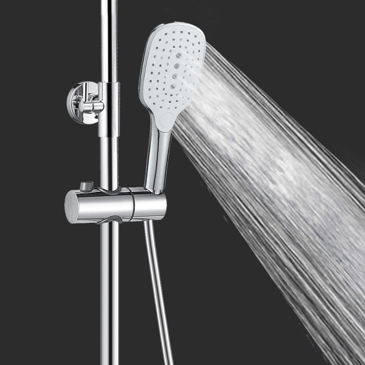 Настенный смеситель для ванны и душа с тремя функциями