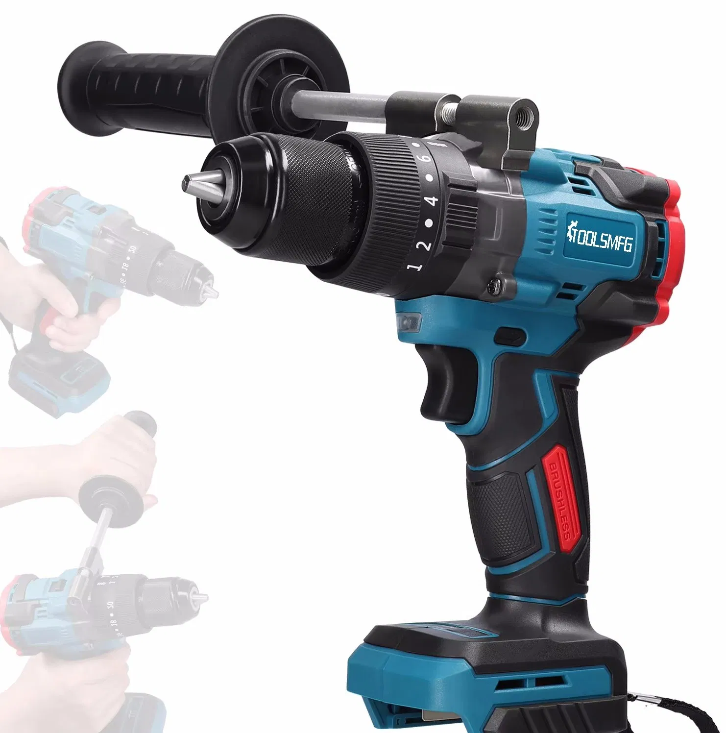 Аккумуляторная дрель TOOLSMFG 13мм, беспроводная