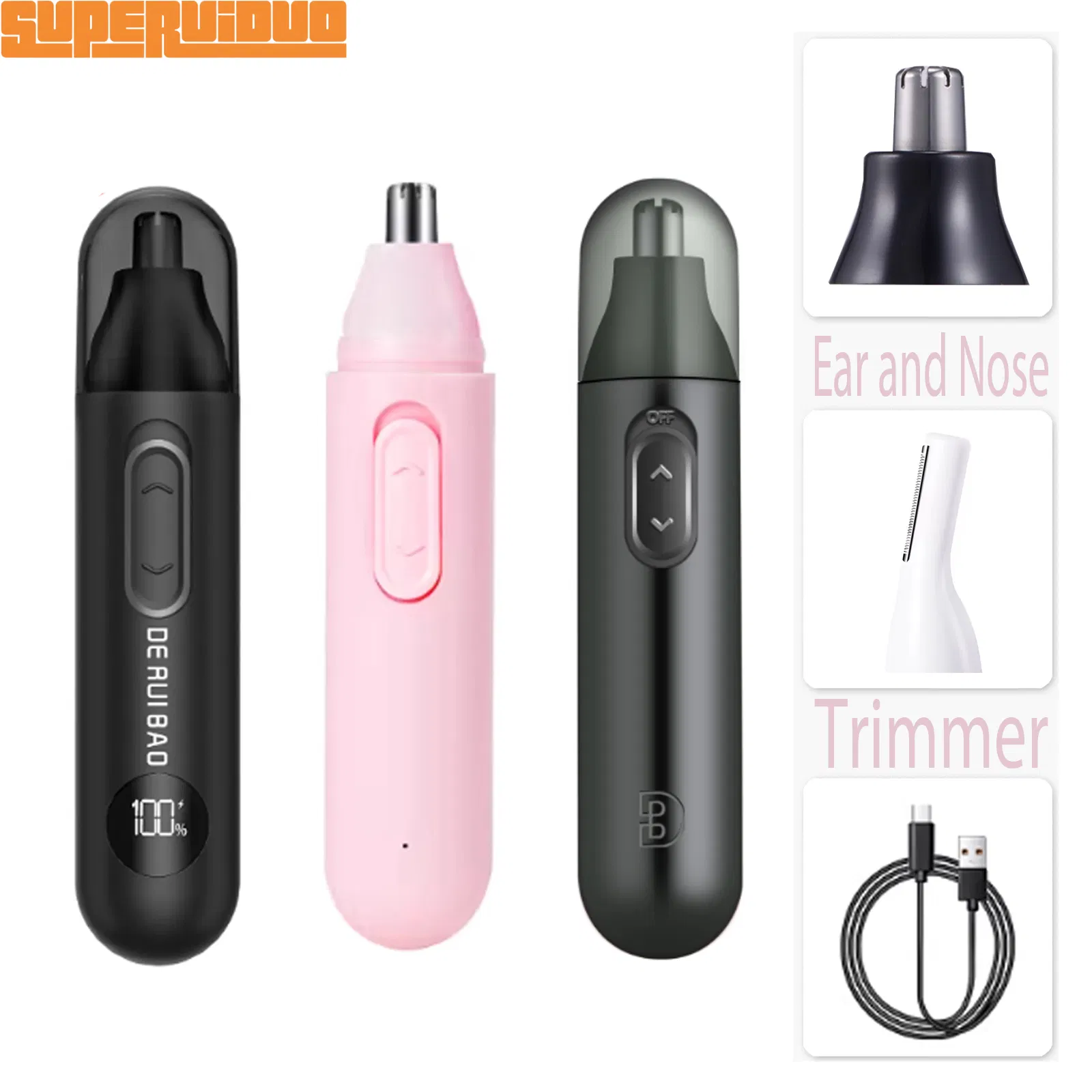 Anti-Rust Nickel-Plated Steel Component Nose Hair Trimmer