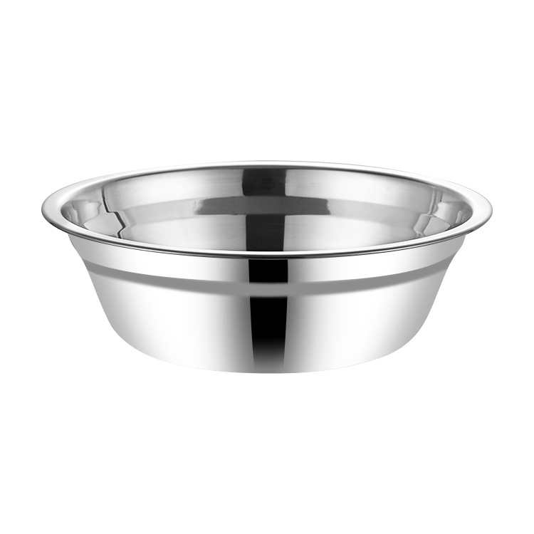 Stainless Steel Soup Bowl Round Basin Household Tableware Mixing Bowl