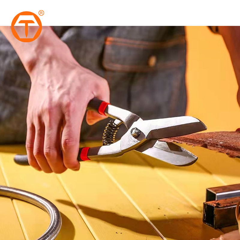 Germany Style Flat Blade Copper Aluminum Vinyl Steel Metal Cutter Tin Snip Scissors