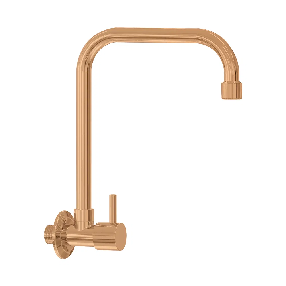 Sanitary Ware Chromed High Spout Sink Tap Brass Cold Water Faucet