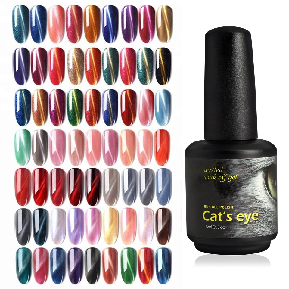 Roniki Free Sample Soak off UV Disco Gel Polish for Nails 3D/5D/9d Holgrafic Rainbow Laser Cat Eye Gel
