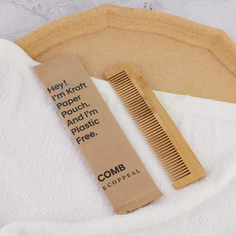 Convenient Hotel Supplies Environmentally Friendly Set Disposable Kraft Paper Bag Packaging Biodegradable