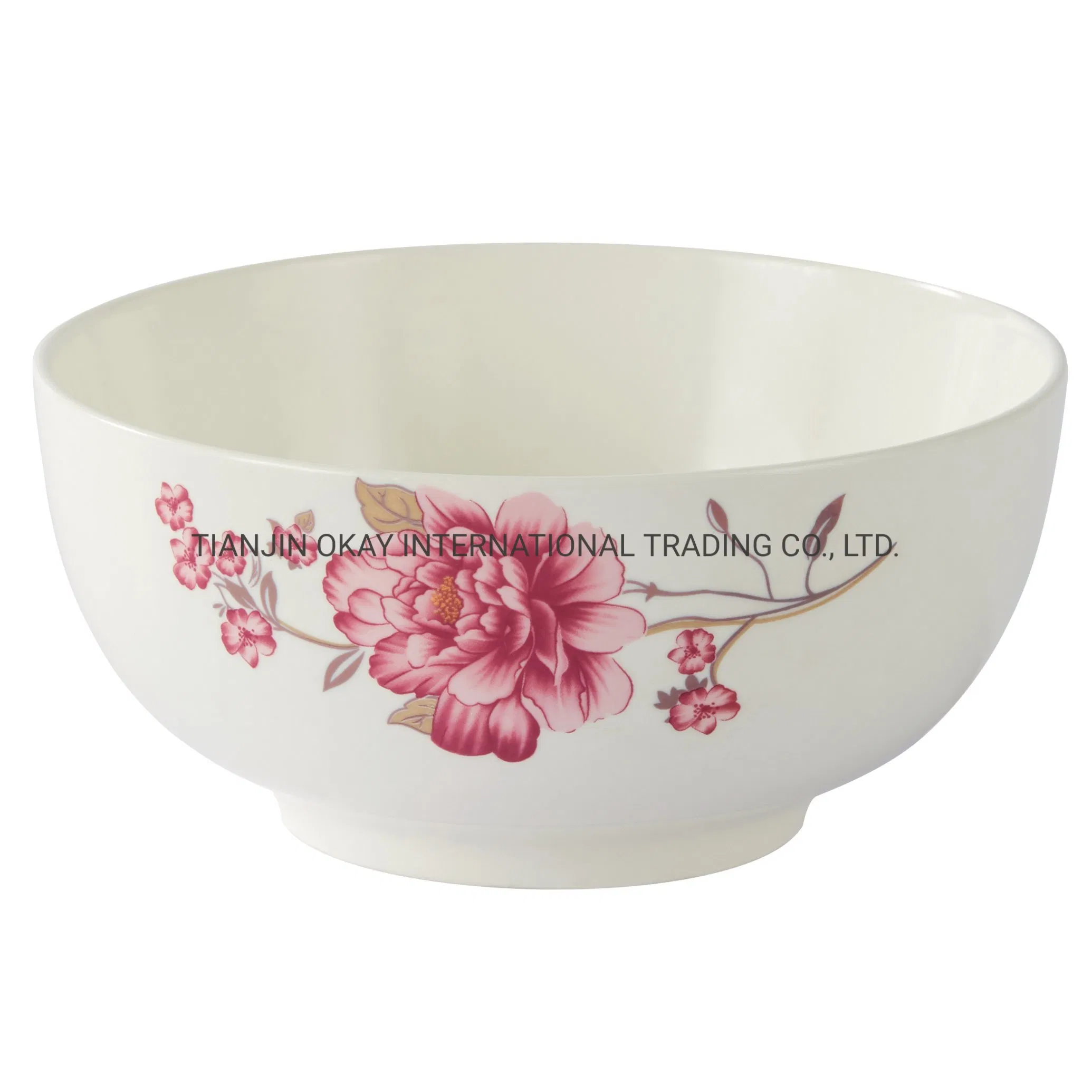 Oval Golden Painted Inside Lacquer Bowls Gold Salad Ceramic Decorative Fruit Bowl