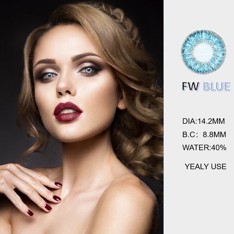 Can OEM Customized Logo Packaging Comic Eye Black Year Use 2PCS/Pair Colored Contact Lenses for Eyes