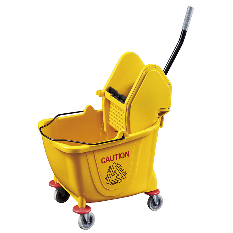 Commercial Hotel Plastic Down Press Single Mop Bucket with Wringer