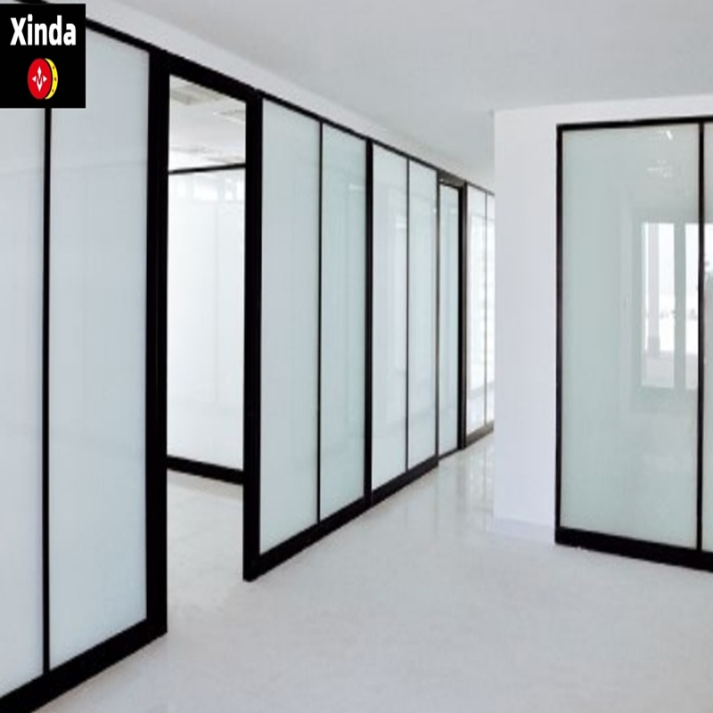 Office Glass Partition Wall - Tempered/Frosted Glass, Aluminum Frame